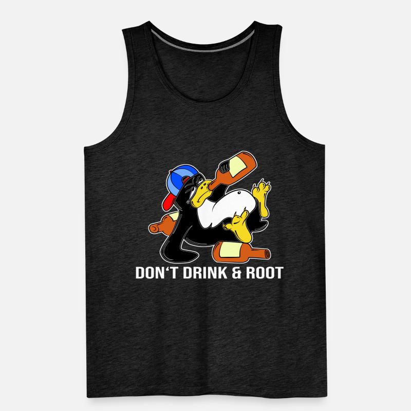 Linux Pinguin Sudo Admin Lustig Informatik PC Nerd Männer Premium Bio Tank Top