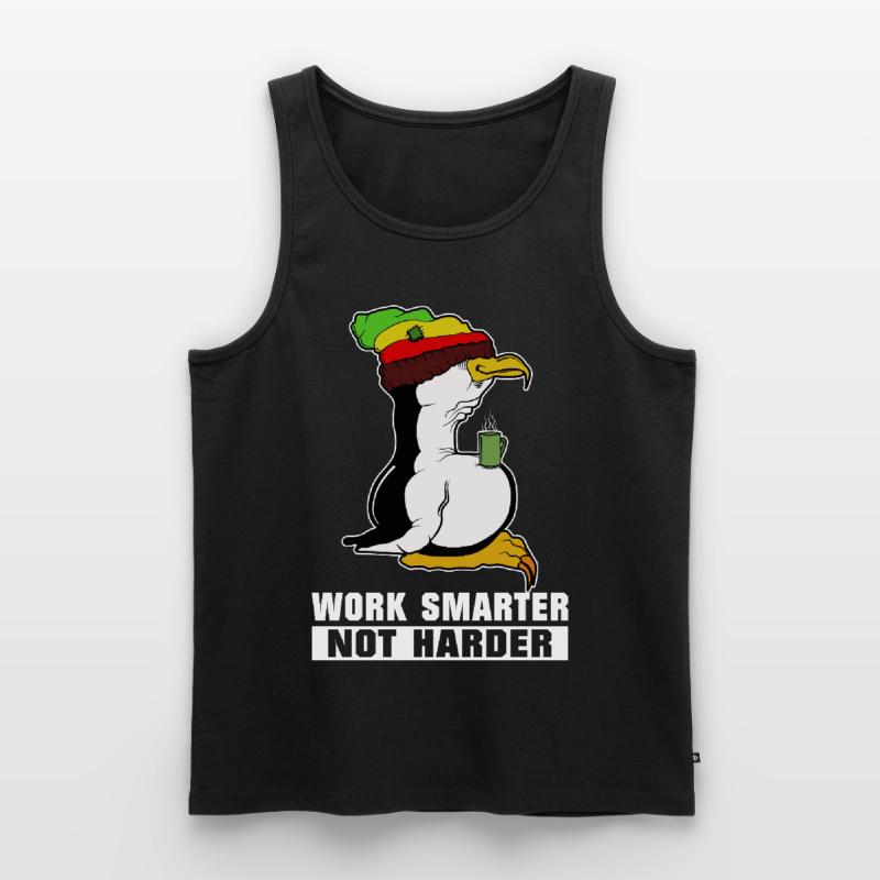 Linux Pinguin Kaffeepause Rasta Informatik PC Nerd Männer Premium Bio Tank Top
