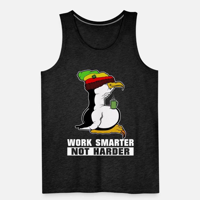 Linux penguin coffee break Rasta Informatik PC Nerd Men's Premium Organic Tank Top