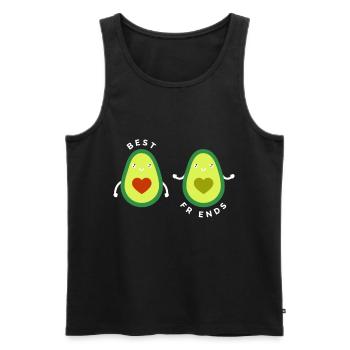 Idée de cadeau de fruits drôles de meilleurs amis d'avocat - Débardeur bio Premium Homme - noir - Devant - Michal (187cm)