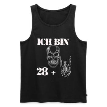 30. Geburtstag Geschenk Rocker Style Ich bin 28 + - Männer Premium Bio Tank Top - Schwarz - Vorne - Michal (187cm)