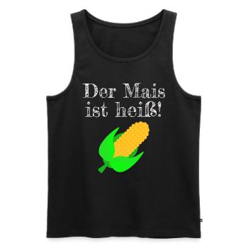 Mais Häckseln Landwirt Bauer Ernte Corn harvest - Männer Premium Bio Tank Top - Schwarz - Vorne - AI Model Male 178 light (178cm)