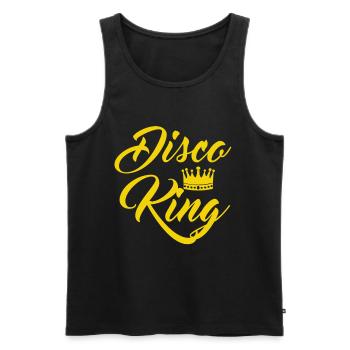 Chemise Disco King des années 1970 / soirée dansante vintage des années 70 - Débardeur bio Premium Homme - noir - Devant - Michal (187cm)