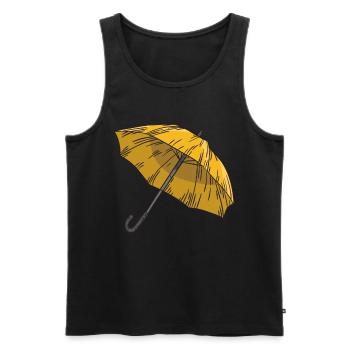 Cool Yellow Umbrella Academia Shirt Gift Idea - Männer Premium Bio Tank Top - Schwarz - Vorne - AI Model Male 178 light (178cm)