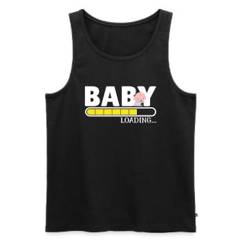 Baby loaded T Shirt Cute Baby loading Gift Idea - Men's Premium Organic Tank Top - black - Front - AI Model Male 178 light (178cm)