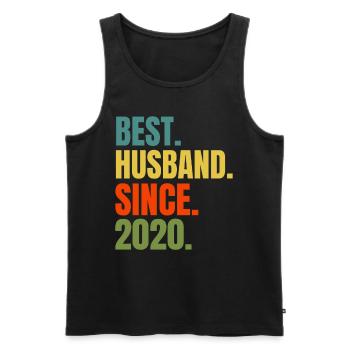 Best Husband Since 2020 Cool Husband 2020 Gift - Männer Premium Bio Tank Top - Schwarz - Vorne - AI Model Male 178 light (178cm)