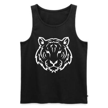 Tiger Head Wildlife Wildlife Safari Cool Gift - Männer Premium Bio Tank Top - Schwarz - Vorne - Michal (187cm)
