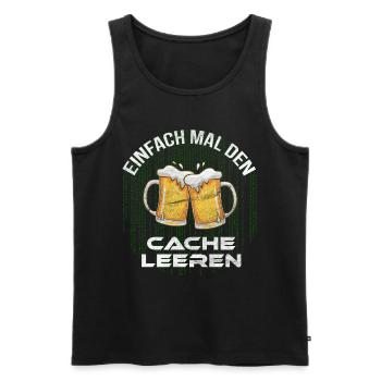 Cache leeren mit Bier Informatiker Programmierer - Männer Premium Bio Tank Top - Schwarz - Vorne - Michal (187cm)