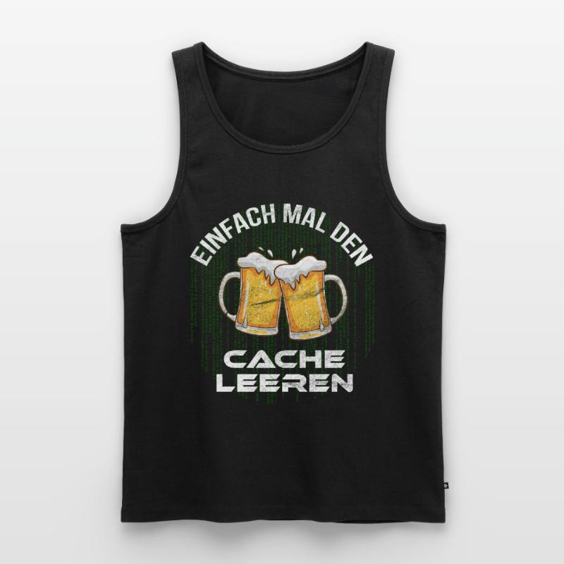 Cache leeren mit Bier Informatiker Programmierer Männer Premium Bio Tank Top