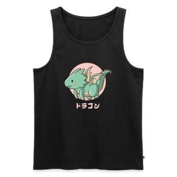 Fliegender Harajuku-Drache - Männer Premium Bio Tank Top - Schwarz - Vorne - AI Model Male 178 light (178cm)
