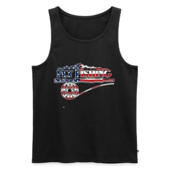 Fly Fishing Fly Fishing in America for flies - Men's Premium Organic Tank Top - black - Front - AI Model Male 178 light (178cm)