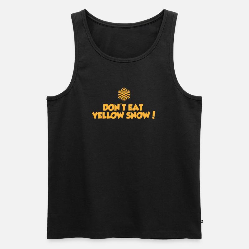 Iss keinen gelben Schnee - Männer Premium Bio Tank Top - Schwarz