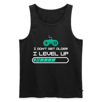 Cadeau d’anniversaire pour Gamer Shirt I Level Up - Débardeur bio Premium Homme - noir - Devant - Michal (187cm)