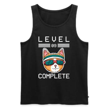 Kinder Level 9 Jahre Geburtstagsshirt Gamer Shirt - Männer Premium Bio Tank Top - Schwarz - Vorne - AI Model Male 178 light (178cm)