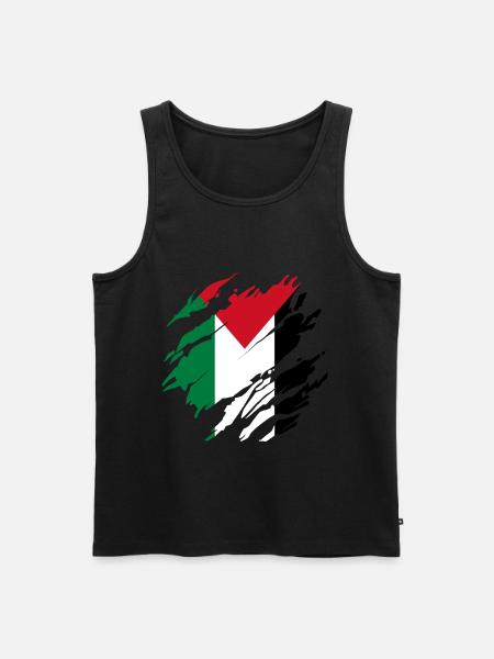 Gaza Strip Palestine Palestinian Flag - Men's Premium Organic Tank Top - black