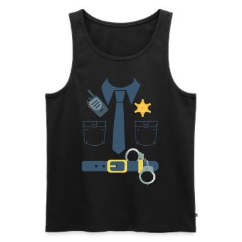 Police Police Officer - Men's Premium Organic Tank Top - black - Front - AI Model Male 178 light (178cm)