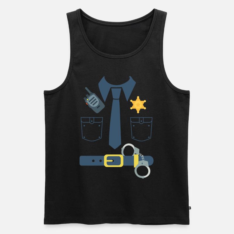 Polizei Polizeibeamter - Männer Premium Bio Tank Top - Schwarz