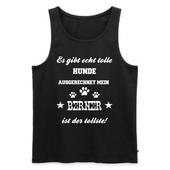 Hunde Spruch Tollster Berner - Männer Premium Bio Tank Top - Schwarz - Vorne - AI Model Male 178 light (178cm)