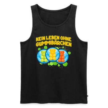 Gummibärchen - Männer Premium Bio Tank Top - Schwarz - Vorne - Michal (187cm)