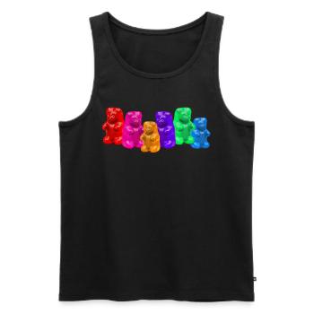 Gummy Bears Gummy Bears - Men's Premium Organic Tank Top - black - Front - AI Model Male 178 light (178cm)