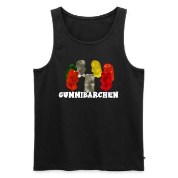 Gummibärchen - Männer Premium Bio Tank Top - Schwarz - Vorne - AI Model Male 178 light (178cm)