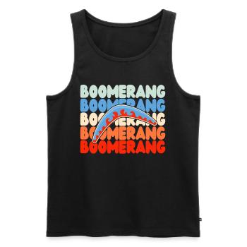 Bumerang - Männer Premium Bio Tank Top - Schwarz - Vorne - AI Model Male 178 light (178cm)