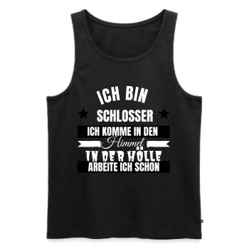 Schlosser - Männer Premium Bio Tank Top - Schwarz - Vorne - Michal (187cm)