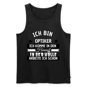 Optiker - Männer Premium Bio Tank Top - Schwarz - Vorne - Michal (187cm)