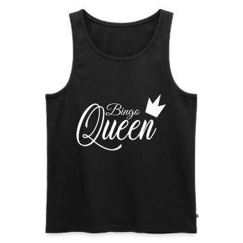 Bingo Queen Bingo Card Spit Bingo Soirée - Débardeur bio Premium Homme - noir - Devant - AI Model Male 178 light (178cm)