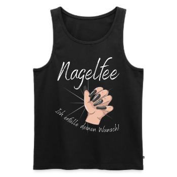 Nagelfee Nageltante Nägel machen - Männer Premium Bio Tank Top - Schwarz - Vorne - Michal (187cm)
