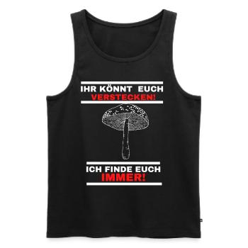 Pilzjäger Pilzsaison Pilzsucher Pilze - Männer Premium Bio Tank Top - Schwarz - Vorne - AI Model Male 178 light (178cm)