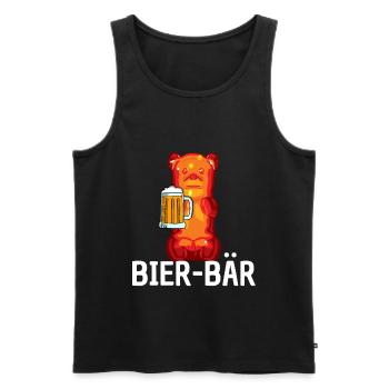 Biertrinker Gummibärchen Gummibären - Männer Premium Bio Tank Top - Schwarz - Vorne - AI Model Male 178 light (178cm)