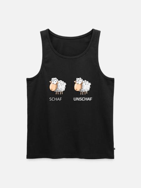 Sheep unschaf funny - Men's Premium Organic Tank Top - black