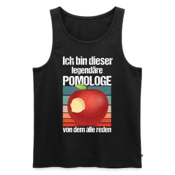 Pomologie Spruch für Pomologe beim Obstanbau - Männer Premium Bio Tank Top - Schwarz - Vorne - AI Model Male 178 light (178cm)