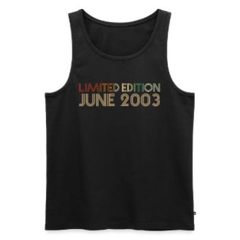 19th birthday June Vintage 2003 Gift idea - Men's Premium Organic Tank Top - black - Front - Michal (187cm)