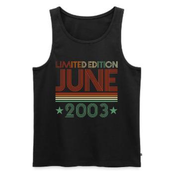 19th birthday June Vintage 2003 Gift idea - Men's Premium Organic Tank Top - black - Front - Michal (187cm)