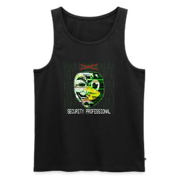 Kein Hacker mehr - Cyber Security Professional - Männer Premium Bio Tank Top - Schwarz - Vorne - AI Model Male 178 light (178cm)