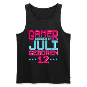 12. Geburtstag Juli Jahrgang 2010 Gamer - Männer Premium Bio Tank Top - Schwarz - Vorne - Michal (187cm)