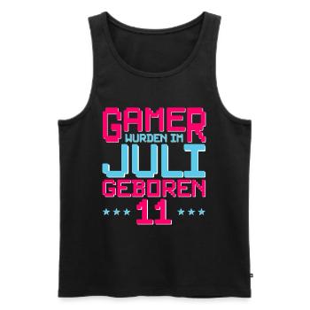 11. Geburtstag Juli Jahrgang 2011 Gamer - Männer Premium Bio Tank Top - Schwarz - Vorne - Michal (187cm)