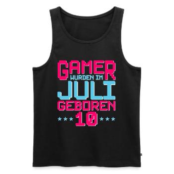 10. Geburtstag Juli Jahrgang 2012 Gamer - Männer Premium Bio Tank Top - Schwarz - Vorne - AI Model Male 178 light (178cm)