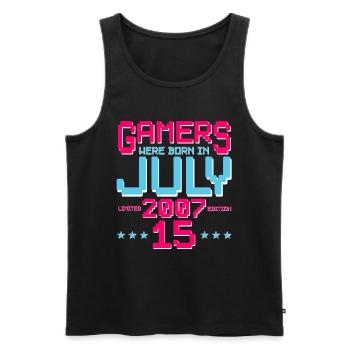15. Geburtstag Juli Jahrgang 2007 Gamer - Männer Premium Bio Tank Top - Schwarz - Vorne - Michal (187cm)