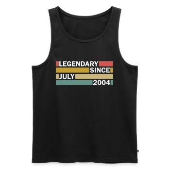 18ème anniversaire Juillet millésime 2004 idée cadeau - Débardeur bio Premium Homme - noir - Devant - Michal (187cm)