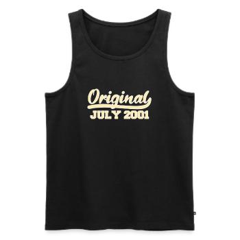 21. Geburtstag Juli Jahrgang 2001 Geschenkidee - Männer Premium Bio Tank Top - Schwarz - Vorne - Michal (187cm)