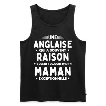 Une anglaise donne toujours maman exceptionnelle - Débardeur bio Premium Homme - noir - Devant - Michal (187cm)