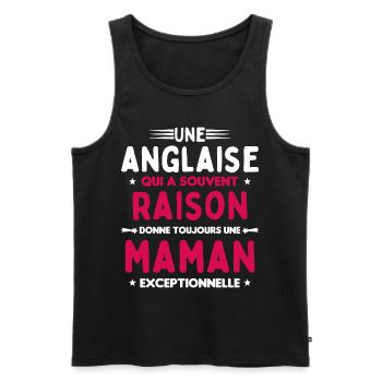 Une anglaise donne toujours maman exceptionnelle - Débardeur bio Premium Homme - noir - Devant - Michal (187cm)