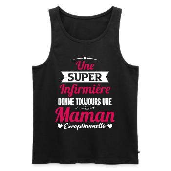 Maman Infirmière exceptionnelle Cadeau - Débardeur bio Premium Homme - noir - Devant - Michal (187cm)