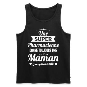 Pharmacienne Future Maman fête des mères - Débardeur bio Premium Homme - noir - Devant - Michal (187cm)