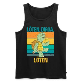 Löten Digga löten Biertrinker auf Sauftour - Männer Premium Bio Tank Top - Schwarz - Vorne - Michal (187cm)