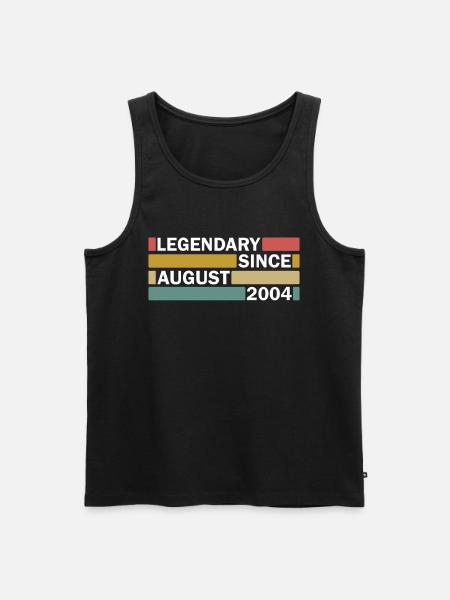 18ème anniversaire Août millésime 2004 idée cadeau - Débardeur bio Premium Homme - noir