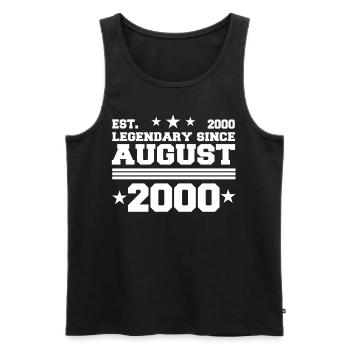22nd birthday August vintage 2000 gift idea - Men's Premium Organic Tank Top - black - Front - Michal (187cm)